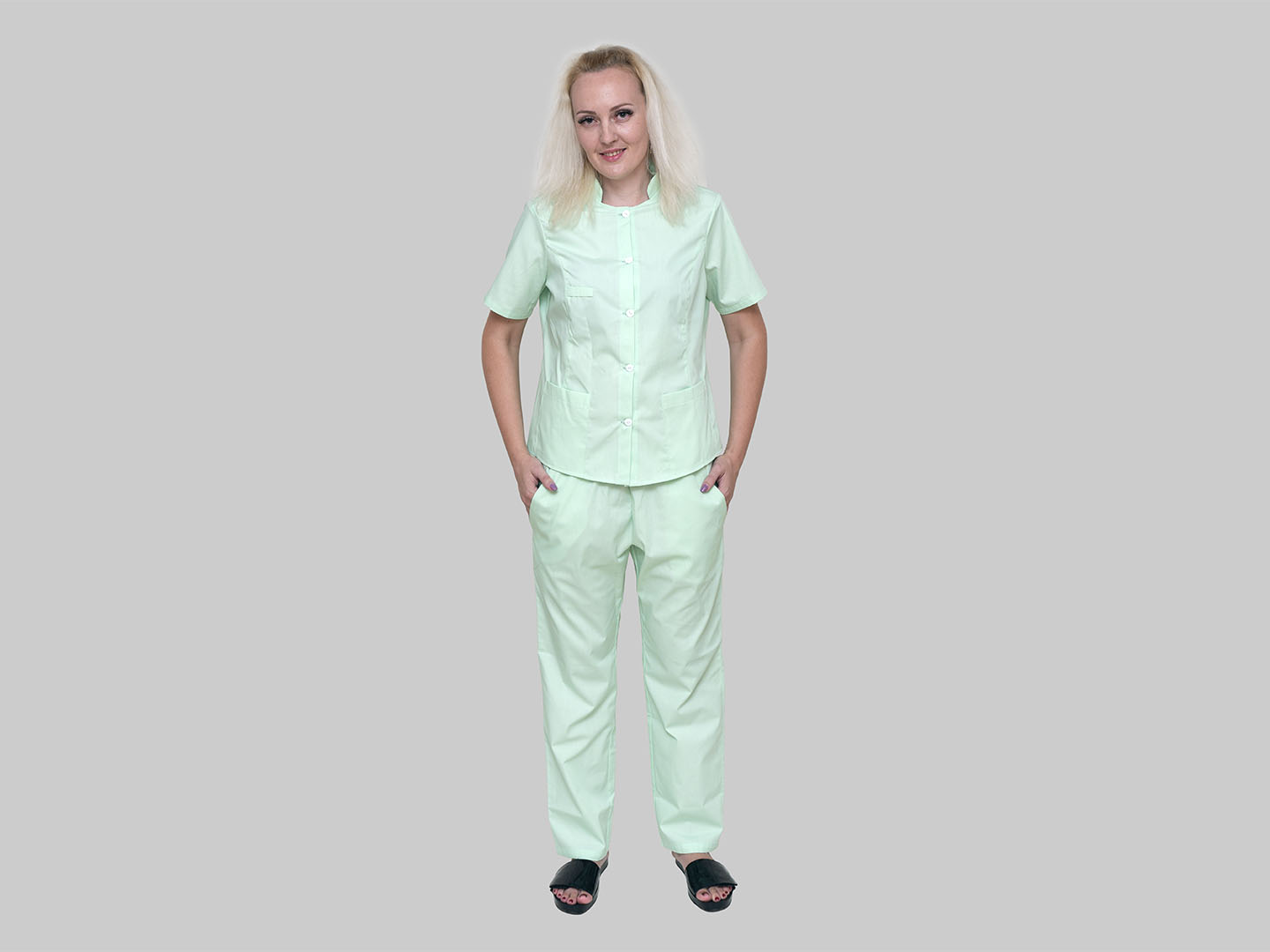 Женский костюм медицинский цвет олива КМ 003